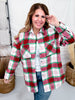Long Sleeve Button Down Plaid Shacket