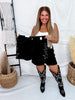Judy Blue High Waist Slim Fit Black Shorts W/ Star Studding