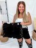 Judy Blue High Waist Slim Fit Black Shorts W/ Star Studding