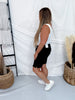 RFM Black High Waist Frayed Hem Bermuda Shorts
