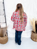 Bleach Distressed Red Plaid Hi-Lo Flannel