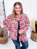Bleach Distressed Red Plaid Hi-Lo Flannel