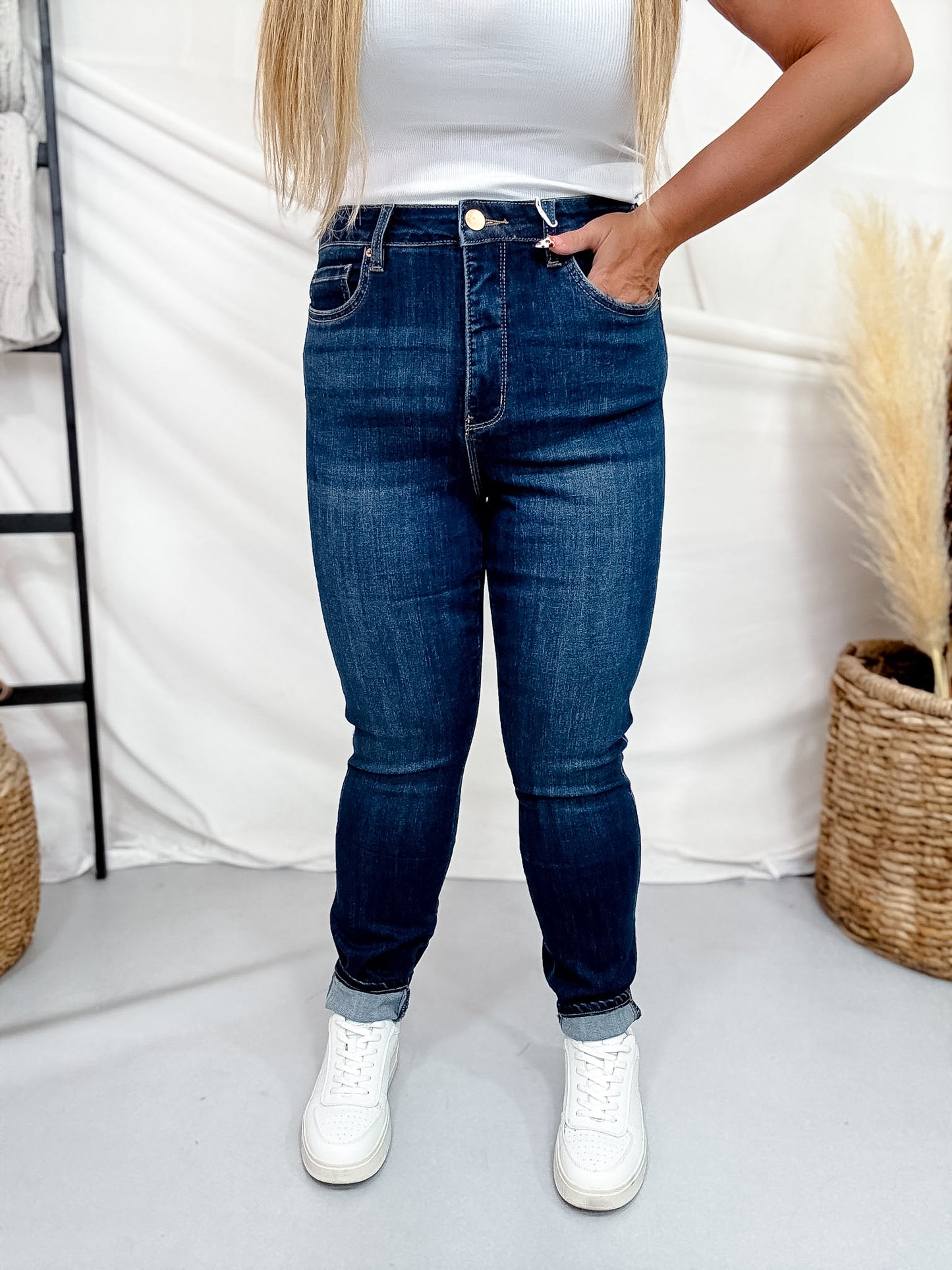RFM High Waist Dark Wash Skinny Jeans