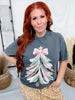 Coquette Christmas Tree Graphic Tee
