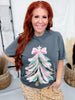 Coquette Christmas Tree Graphic Tee