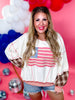 Patchwork American Flag French Terry Sweatshirt