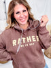 Rather Be In Bed Brown Knit Hoodie