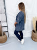Ash Navy Mineral Washed Smiley Flower Patch Shirt