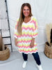 Orange Dream Chevron Patterned Crochet Tunic FINAL SALE