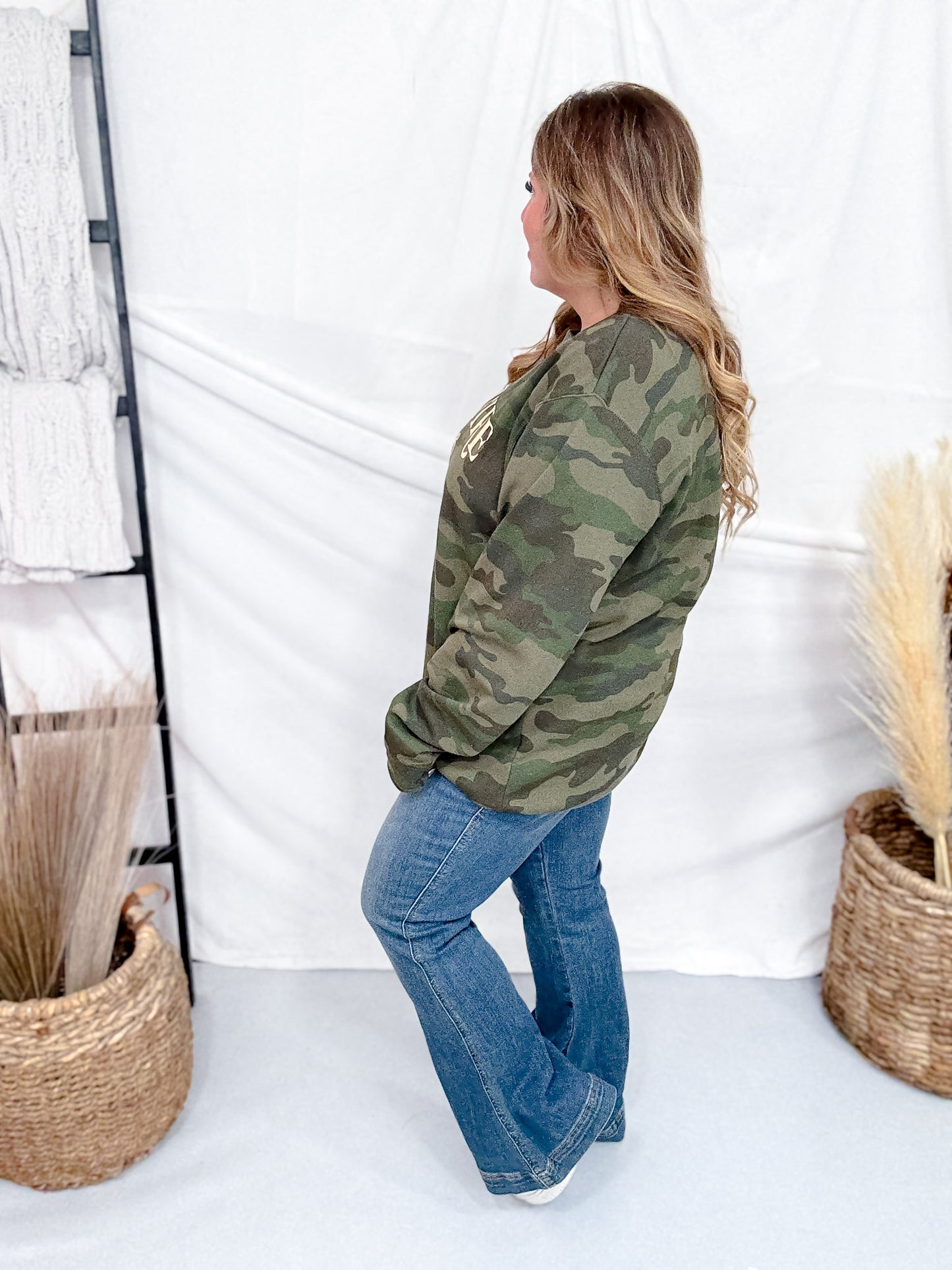 Bonfire Club Camo Long Sleeve Sweatshirt