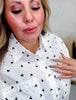 Black & White Button Front Top With Hearts & Polka Dots