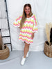 Orange Dream Chevron Patterned Crochet Tunic FINAL SALE