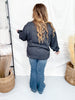 Textured Whiskey Long Sleeve Knit Sweatshirt