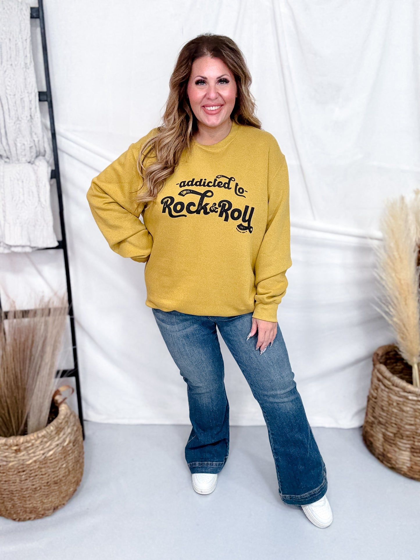 Addicted To Rock & Roll Long Sleeve Sweatshirt