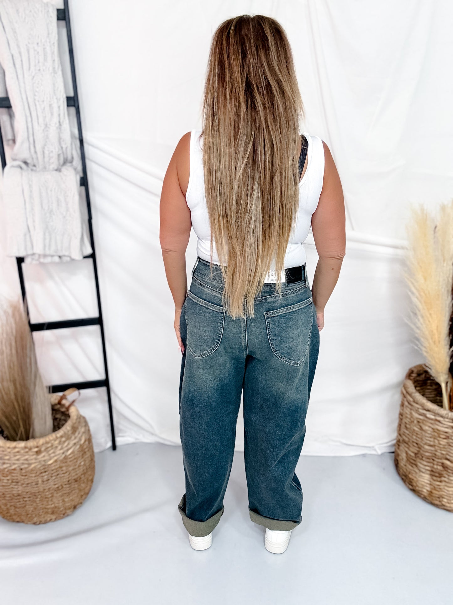 Judy Blue High Waist Arc Leg Jeans W/ Hollywood Waist