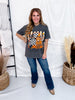 Halloween Highland Cow & Ghost Short Sleeve Graphic Tee
