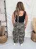 Olive & Gray Camo Print Cropped Barrel Leg Pants