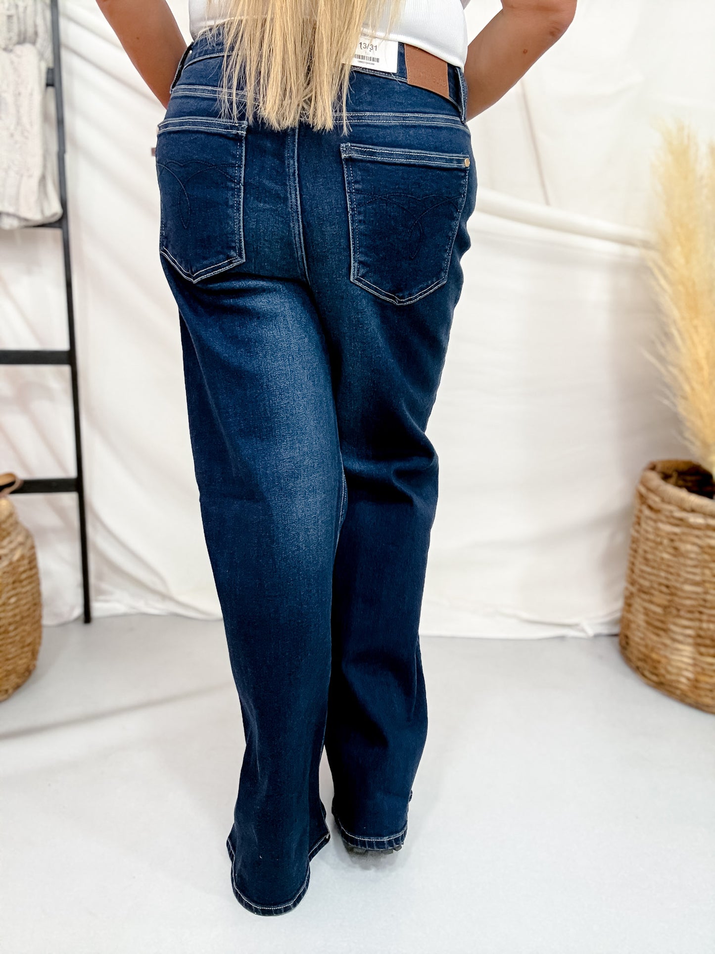 Judy Blue High Waist Retro Wide Leg Jeans In Twilight Blue