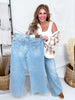 Judy Blue High Waist Retro Wide Jeans With Quilt Stitching