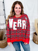 Merry Letter Patches Plaid Long Sleeve Sweatshirt