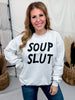 Soup Slut Gray Crew Neck Sweatshirt