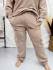 Light Mocha Luxe Corded Joggers W/ Pockets