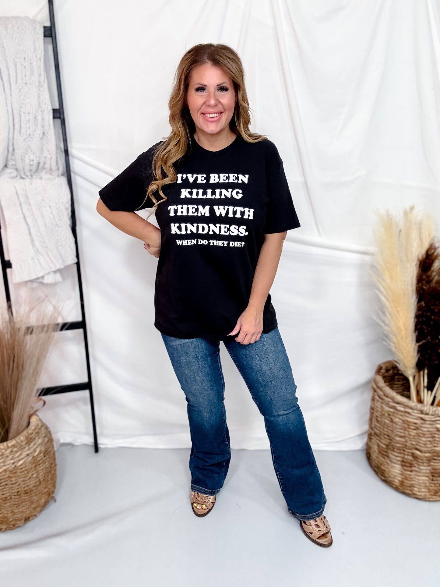 Killing Them With Kindness Short Sleeve Graphic Tee