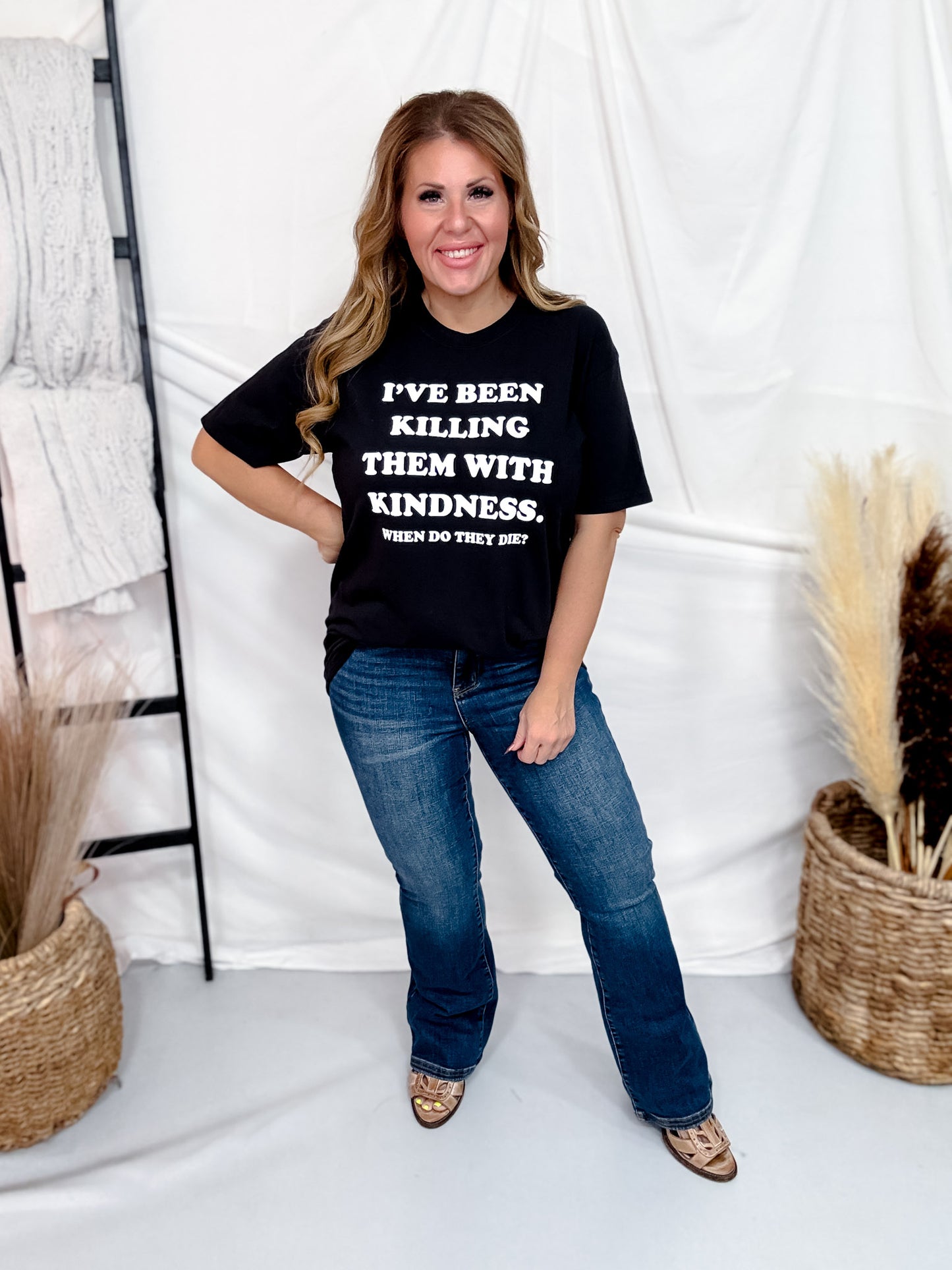 Killing Them With Kindness Short Sleeve Graphic Tee