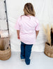 Pink Watercolor Christmas Tree Graphic T-Shirt