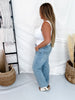 Judy Blue Mid Rise Ankle Straight Leg Jeans With Bandana Loop