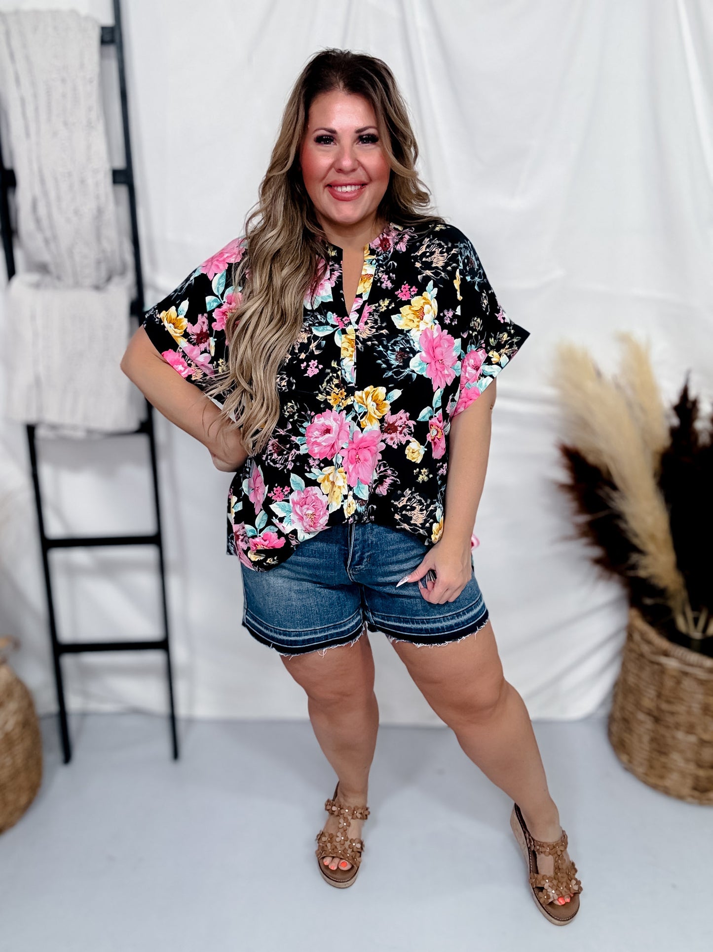Judy Blue Tummy Control Vintage Wash Release Hem Shorts