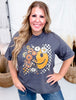 Fall Floral Smile Short Sleeve Graphic Tee