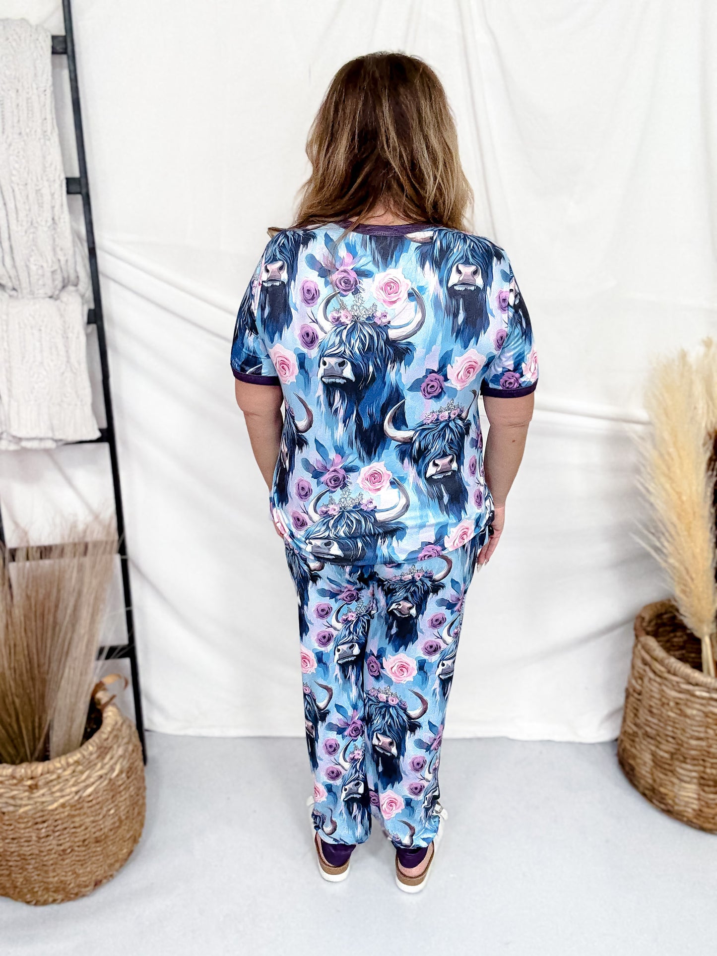 Vibrant Western Cow Loungewear Set