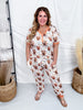 Highland Cow & Rustic Floral Print Pajama Set