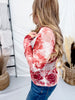 Long Sleeve Floral Mesh Top
