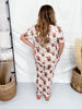 Highland Cow & Rustic Floral Print Pajama Set