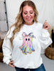 Pretty Girly Ghost White Crew Neck Sweatshirt