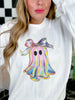 Pretty Girly Ghost White Crew Neck Sweatshirt