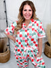 Daisy Christmas Checkered Loungewear Set