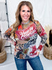 Howdy Cowgirl Long Sleeve Mesh Top