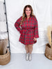 Red Flannel Shirt Dress
