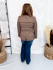 Brown Plaid Blazer With Contrasting Collar and Horse Bits
