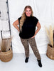Leopard Print High Rise Kick Flares