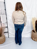 Taupe Argyle Print Button Front Cardigan