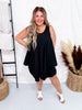 Asymmetrical Flowy Black Tank Top Dress FINAL SALE