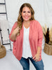 Mauve Open Front Knit Cardigan