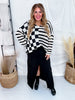 Black Front Slit Stretch Fabric Skirt