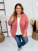 Mauve Open Front Knit Cardigan