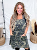 Camo Print Button Front Overall Dress