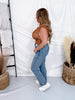Brown Lace V-Neck Sleeveless Sculpting Bodysuit